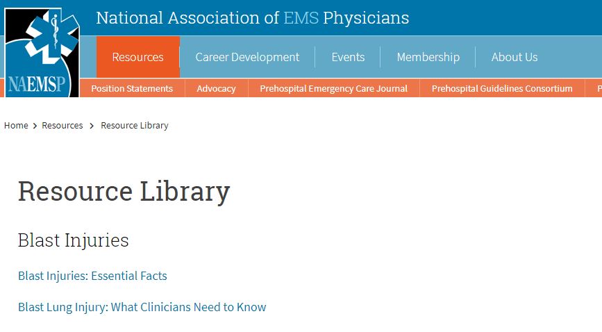National Association Of EMS Physicians Resource Library