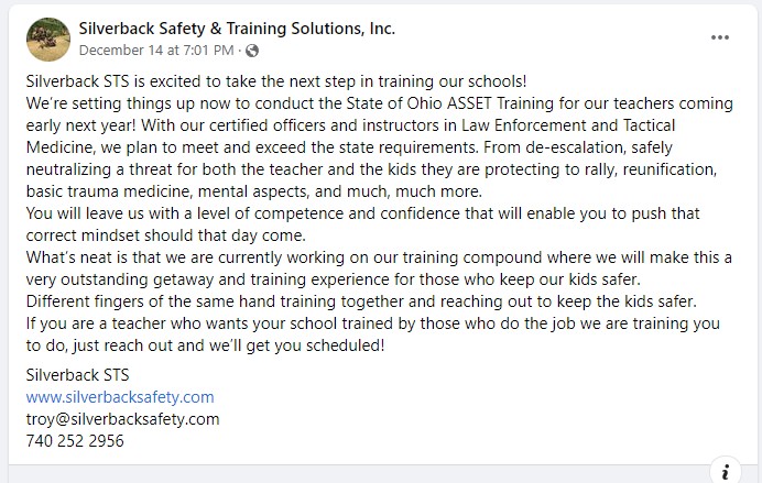 Silverback Safety Training Our Schools